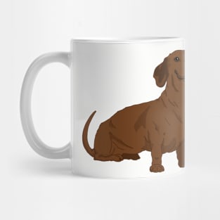 Red Dachshund Mug